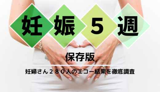 【保存版】妊娠5週になったら読む記事。280人のエコー結果を徹底比較